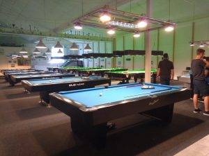 Ansicht Tische im Billiardclub