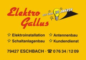 Sponsoren TTC Eschbach - Elektro Gallus